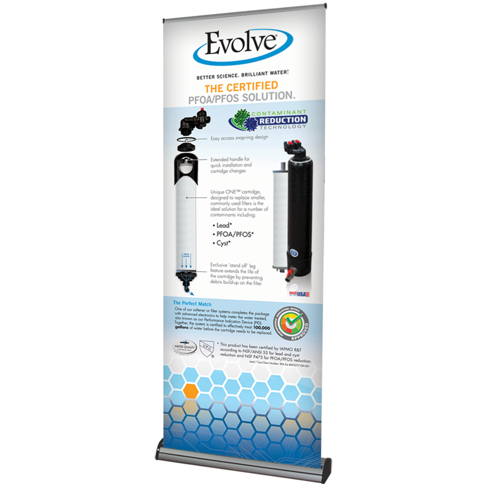 NEW! Retractable Banner Stand - Contaminant Reduction Technology main image
